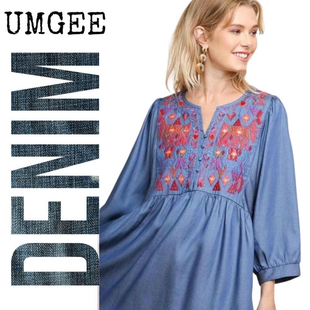 UMGEE Aztec Embroidered Dress